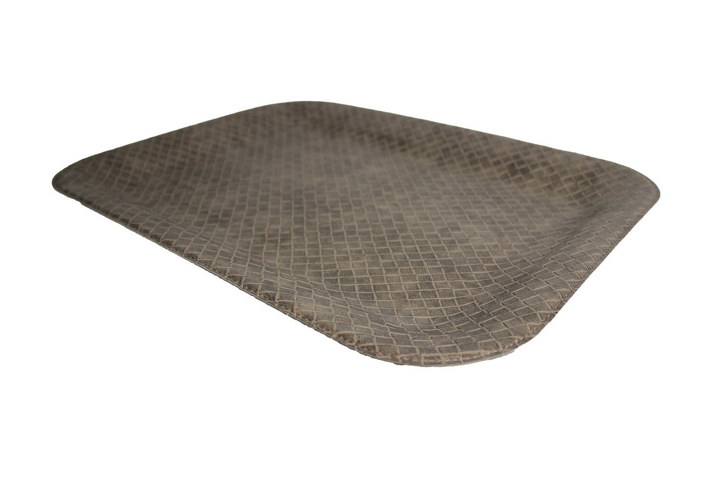Signature Home Collection Tablett Rechteckiges Tablett Kunstleder taupe weiß Glattlederoptik, Kunstleder, (1-tlg), pflegeleicht & abwischbar, mit flachem Rand von Signature Home Collection