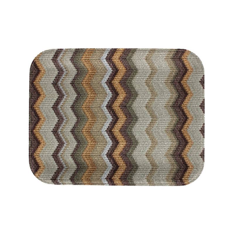 Signature Home Collection Tablett Tablett flach S beschichtet Zickzackmuster für Kaffee Serviertablett, Kunstleder, (1 Stück, 1-tlg., 1x Tablett), abwischbar pflegeleicht handlich von Signature Home Collection