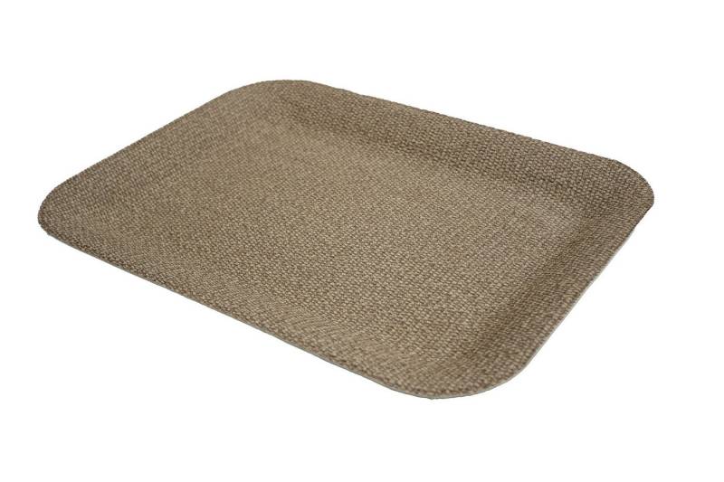 Signature Home Collection Tablett Tablett flach S beschichtet grün für Kaffee Serviertablett, Kunstleder, Gewebe, (1-tlg), pflegeleicht, abwischbar, perfekt zum Servieren oder als Dekotablett von Signature Home Collection