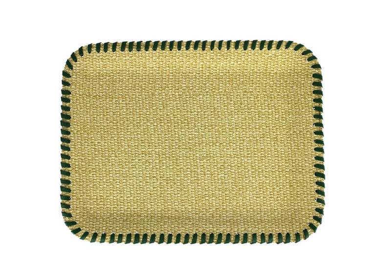 Signature Home Collection Tablett Tablett flach mit Lederband für Kaffee Tee Serviertablett, Kunstleder, Kunstleder, (1 Stück, 1-tlg., 1x Tablett), rutschfest, feucht abwischbar von Signature Home Collection