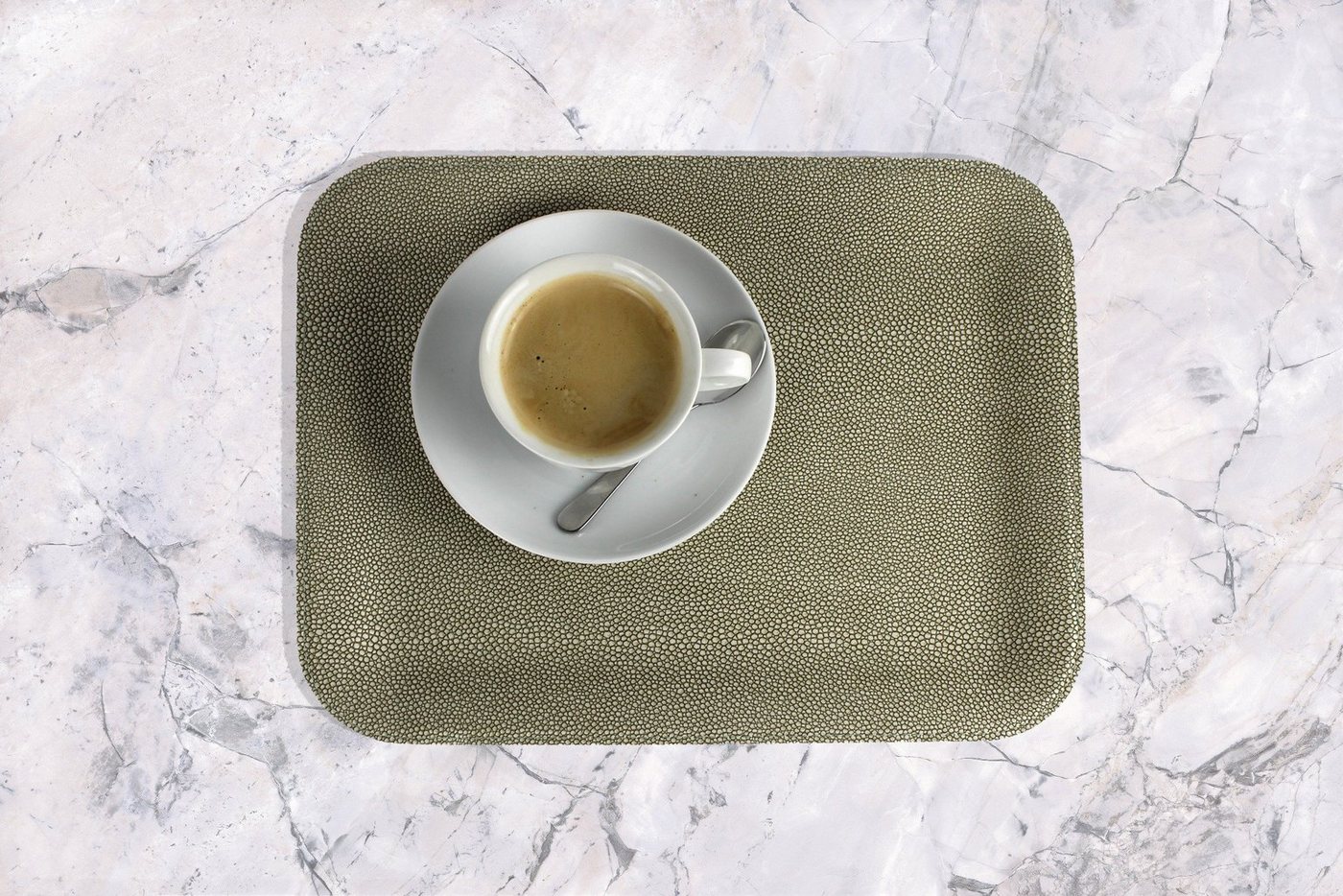 Signature Home Collection Tablett Tablett klein flach rechteckig Kunstleder Rochen Kaffeetablett, Kunstleder, (1x Tablett rechteckig Kunstleder), Tablett in Kunstleder: pflegeleicht & abwischbar von Signature Home Collection