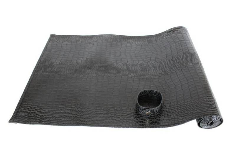 Signature Home Collection Tischläufer Tischläufer 150 cm Kroko Optik Kunstleder (1 Stück, 1x Tischläufer Kunstleder), schmutzabweisende Oberfläche von Signature Home Collection