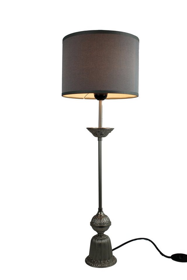 Signature Home Collection Tischleuchte Tischleuchte Altmessing mit Lampenschirm klassisch, ohne Leuchtmittel, warmweiß, handgefertigt in Italien von Signature Home Collection