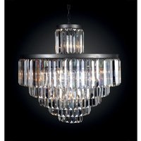 Kronleuchter aus Glas und Metall in glänzendem Grau D82 cm Kronleuchter aus Glas und Metall in glänzendem Grau D82 cm von Signature