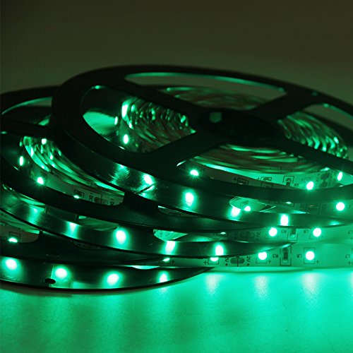 Signcomplex Flexibler LED Streifen 3528 SMD LED mit 3M Selbstklebe band 5 Meter pro Rolle 12 V DC (Grün) von Signcomplex