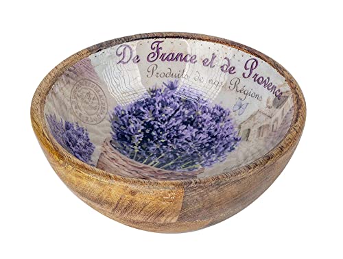 SIGNES GRIMALT Schale aus Mangoholz: Lavendel der Provence, Durchmesser 15 cm. von SIGNES GRIMALT