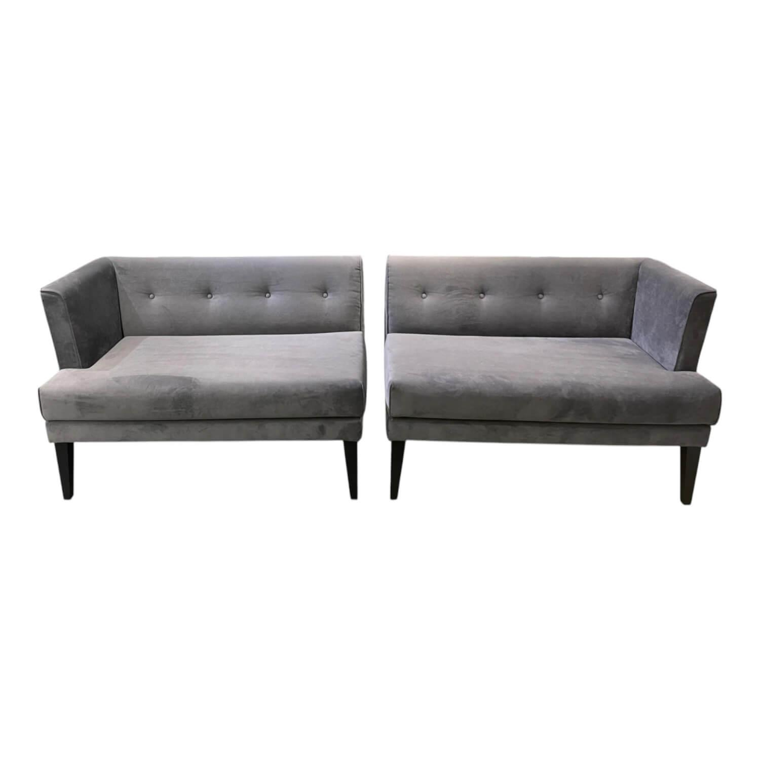 2er Set Bank Smilla Stoff Milan Anthrazit Holzfuß Schwarz 2er Set Bank Smilla Stoff Milan Anthrazit Holzfuß Schwarz von Signet