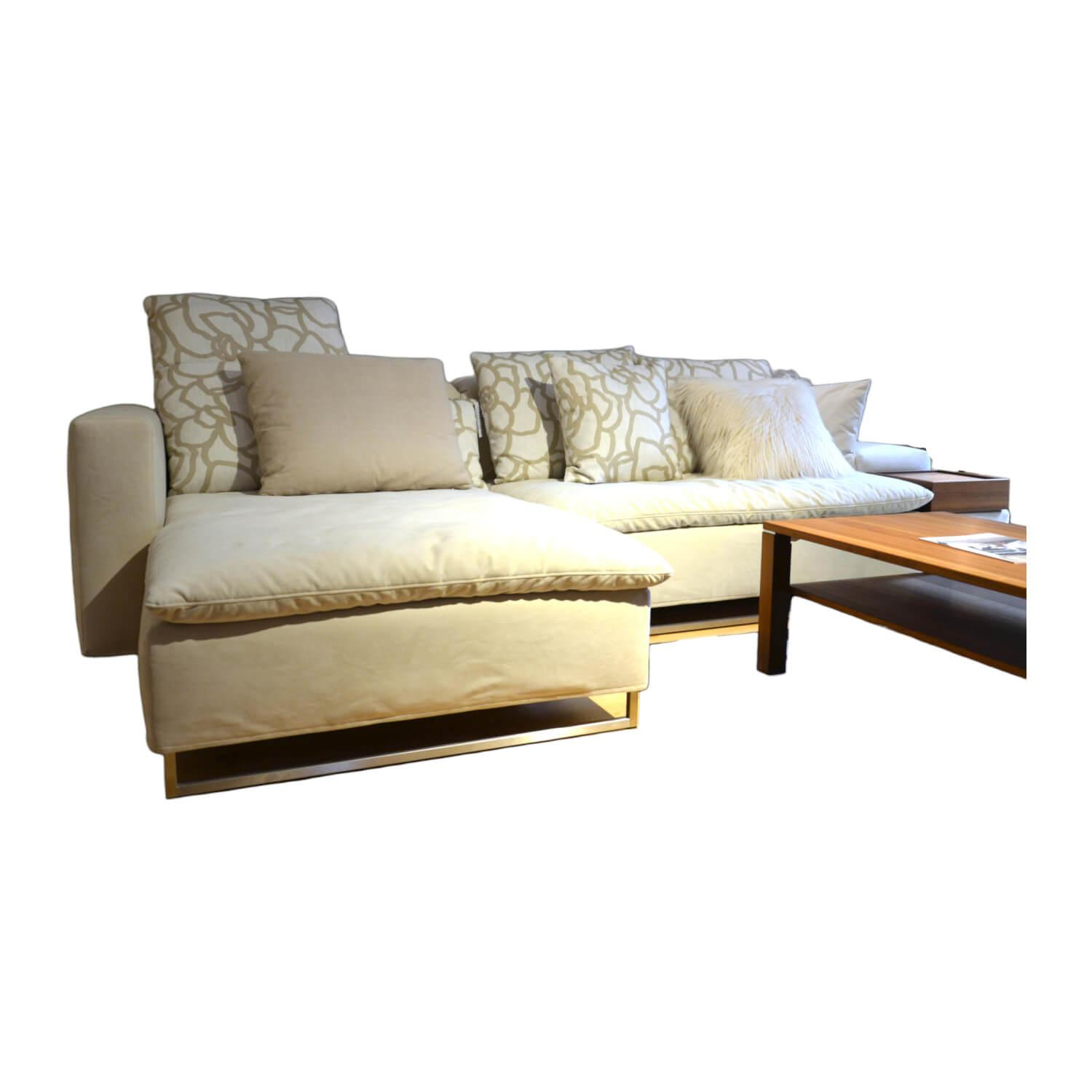 Sofa Isla Milan Stoff Hipo Natur Creme Schlaffunktion von Signet