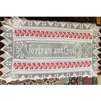 Häkeltischläufer/Tischläufer/Altar Decke/Bestickter Tischläufer/ Vertraue Auf Gott von SignoraMargherita