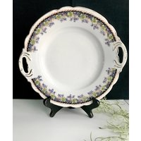 Jugendstil Kuchen/Servierteller Teller Veilchen Motiv Antik von SignoraMargherita