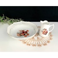 Porzellan Schale Vintage Obst Antike Obstschale Durchbruchschale von SignoraMargherita