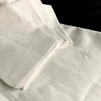 Tischdecke Mit Vier Servietten Antik 1900 Jugendstil Monogramm Ab Seiden Damast Tischdecke Mit Vier Servietten Antik 1900 Jugendstil Monogramm Ab Seiden Damast von SignoraMargherita