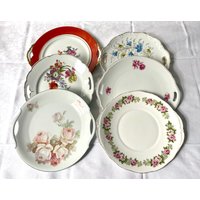 Vintage Antik Teller Kuchenteller Servierteller Porzellan von SignoraMargherita