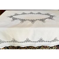 Vintage Tischdecke Bestickte Handarbeit von SignoraMargherita