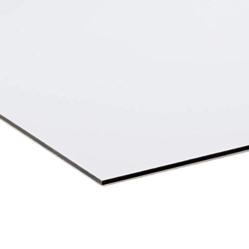 Dibond Aluminium Verbundplatte 3mm Stärke Farbe Weiß (50x70cm) von Signorbit
