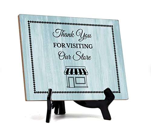 Signs ByLITA Tischschild mit Acrylständer, Aufschrift "Thank You For Visiting Our Store" (15,2 x 20,3 cm) von Signs ByLITA