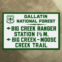 Montana Usfs Gallatin National Forest Service-Autobahn-Wanderweg Big Creek Schild von SignsByJakeStore