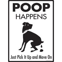 Poop Happens - Just Pick It Up Aussen Rostfrei No Dog Pooping Aluminium Schild Wetterfest & Uv Geschützt 9 "x 12" Poop Happens - Just Pick It Up Aussen Rostfrei No Dog Pooping Aluminium Schild Wetterfest & Uv Geschützt 9 "x 12" von SignsWithAnAttitude