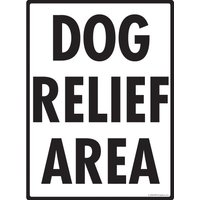 Töpfchenbereich Schild - Hunde Relief Bereich Hof Außen Rostfrei Hundetöpfchen Aluminium Wetterfest & Uv Geschützt 9 X 12 von SignsWithAnAttitude
