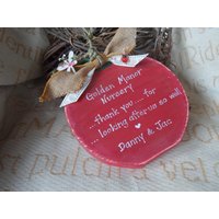 Lehrergeschenke, Eine Schöne Apfelform Aus Holz Mit Einem Personalisierten Zitat Für Ihren Lieblingslehrer. Lehrer Pflanzen Die Samen Des Wissens von Signsatsimplywood