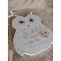 Personalisierte Lehrer Danke Geschenke Und Andenken. Weise Eule in Weiß Oder Braun Mit Persönlichem Spruch. Ein Pflanzt Die Samen Des Wissens von Signsatsimplywood