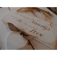 Wenn Gott Die Nanny Erstellt Gab Er Mir Das Beste Plakette/Sign Zu Lieben. Eine Hand Handarbeit Holz Schild Mit Personalisierten Herz Für Nan Oma Wenn Gott Die Nanny Erstellt Gab Er Mir Das Beste Plakette/Sign Zu Lieben. Eine Hand Handarbeit Holz Schild Mit Personalisierten Herz Für Nan Oma von Signsatsimplywood