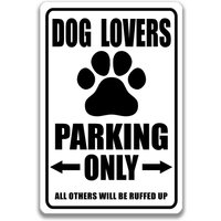 Hundeliebhaber Parkplatz Schild, Lustiges Hundegeschenk, Tierarzt Dekor, Familie Haustier Familienhund, Garage Schild S-Prk027 von SignsbyLindaNee