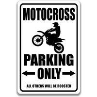 Motocross Parkplatz Schild, Dirt Bike Motorrad Racing, Decor, Racing Supercross Decor S-Prk003 von SignsbyLindaNee