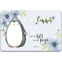 Personalisierte Jungen Pinguin Schild, Christliches Türschild Für Kinder, Kinderzimmer Namensschild, Baby Geschenk Schlafzimmer Türschild von SignsbyLindaNee