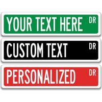 Personalisierte Straßenschild, Sie Wählen Worte Zeichen, Ihre Straße Hier Benutzerdefinierte Wohnkultur, Individuelles Geschenk, Metall L-Ssl002 von SignsbyLindaNee