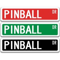 Pinball Zeichen, Spielzimmer Dekor, Flipper Raum Liebhaber, Mann Höhle Spiel Wandkunst, Arcade Automat S-Sss029 von SignsbyLindaNee