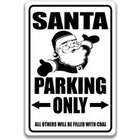 Santa Liebhaber Parkplatz Schild, Lustiges Weihnachtsgeschenk, Dekor, Zeichen, Parkplatz, S-Prk035 von SignsbyLindaNee