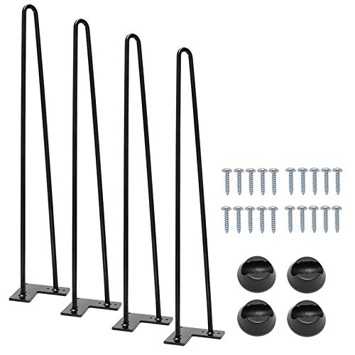 Signstek Tischbeine Möbelfüße Metall Hairpin Legs Zwei-Stange Haarnadel Tischbeine 70cm/28’’ für Couchtische, Moderne Schreibtische, Fensterleiste oder Stühle von Signstek