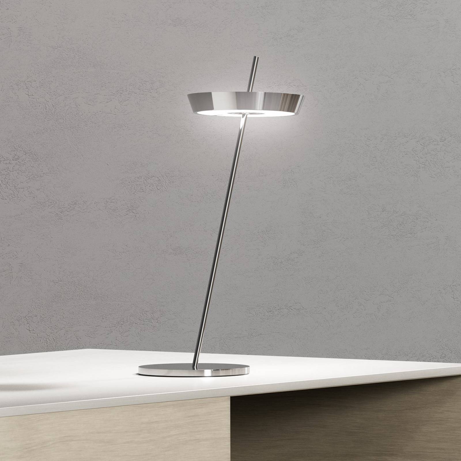 LED-Akku-Tischlampe Mahina chromfarben Höhe 36 cm Metall CCT LED-Akku-Tischlampe Mahina chromfarben Höhe 36 cm Metall CCT von Sigor