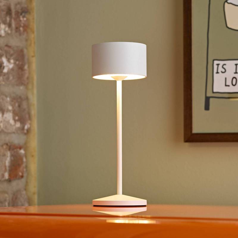 LED-Akku-Tischlampe Veluna, weiß, Höhe 25 cm, IP44, dim, CCT von Sigor