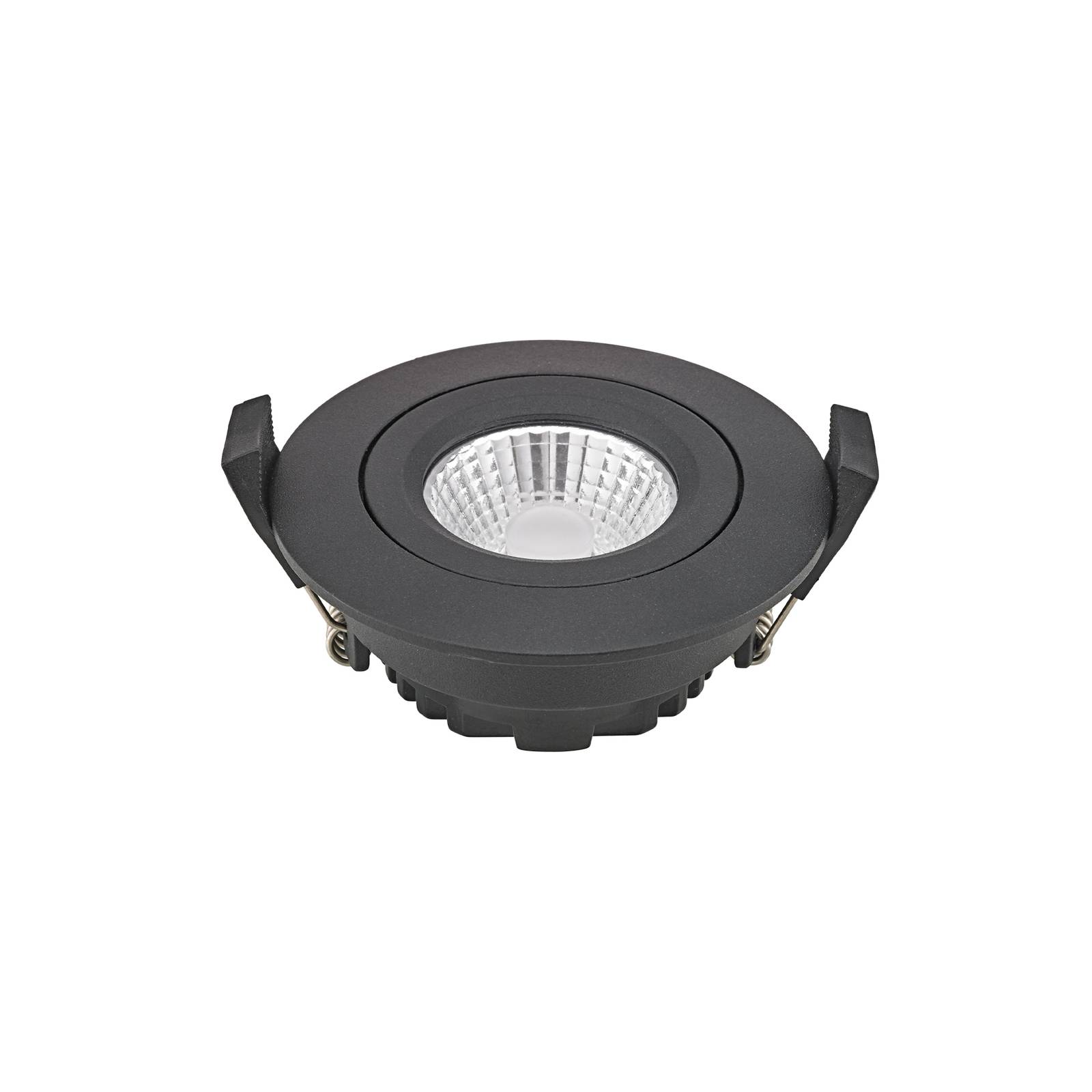 LED-Deckeneinbauspot Diled, Ø 8,5 cm, 6 W, 3.000 K, schwarz von Sigor