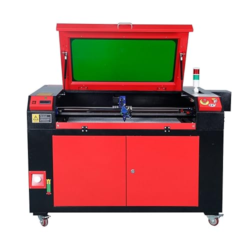 100W CO2 Laser Graviermaschine 900x600mm Lasergravur Maschine Laser Cutter Laser Engraver Graviergerät Laserschneider 800mm/s USB Ruida/LightBurn für Holz/Papier/Kunststoff/Leder/Keramik/Harz usw. von Sihao