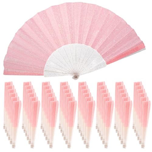 SiissaPeksid Handventilator, faltbarer Handventilator, Glitzer-Ventilator mit glänzender, transparenter Fächerrippe, ideal für Hochzeit, Kirche, Festival, Tanz, Teeparty, Club und EDM-Zubehör, Rosa SiissaPeksid Handventilator, faltbarer Handventilator, Glitzer-Ventilator mit glänzender, transparenter Fächerrippe, ideal für Hochzeit, Kirche, Festival, Tanz, Teeparty, Club und EDM-Zubehör, Rosa von SiissaPeksid
