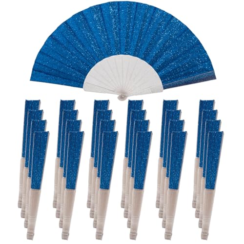 SiissaPeksid Handventilator, faltbarer Handventilator, Glitzer-Ventilator mit glänzender, transparenter Fächerrippe, ideal für Hochzeit, Kirche, Festival, Tanz, Teeparty, Club und EDM-Zubehör SiissaPeksid Handventilator, faltbarer Handventilator, Glitzer-Ventilator mit glänzender, transparenter Fächerrippe, ideal für Hochzeit, Kirche, Festival, Tanz, Teeparty, Club und EDM-Zubehör von SiissaPeksid