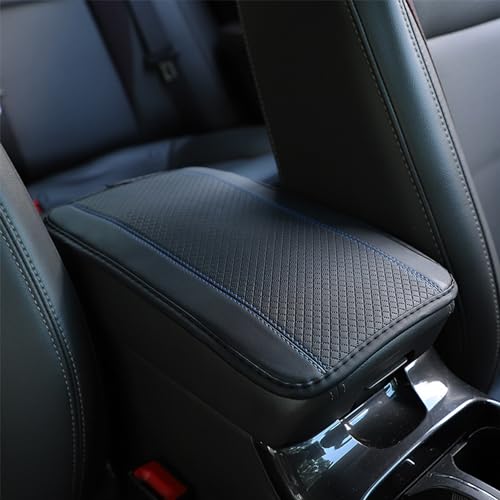 Auto Mittelkonsolenpolster für Audi Q5 Q7 Q8 SQ5 SQ7 SQ8, Mittelarmlehne Abdeckung Auto Armlehnen Mittelkonsole Schutz, Scratch Protection, Black Blue von SikRea