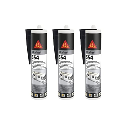 3 x Sikaflex 554 Caravan weiß 300ml STP-Klebstoff Industrie von Sika