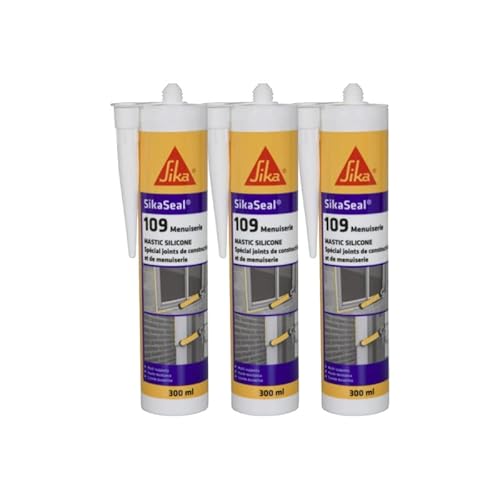 3er-Set Silikon-Dichtstoffe SIKA SikaSeal 109 Schreinerei - Beige - 300ml von Sika