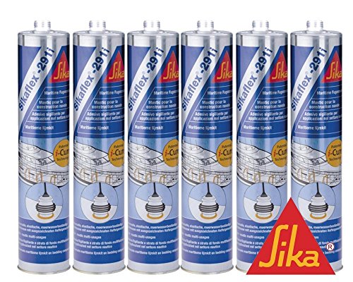 6x Sikaflex-291i Marinedichtstoff 300ml weiß von Sika