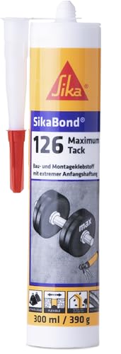 Sika - Klebstoff - SikaBond-126 Maximum Tack weiß - Montagekleber mit starker Anfangshaftung - geeignet für Metalle und Baustoffe - lösemittelfrei und emissionsarm - 300ml von Sika