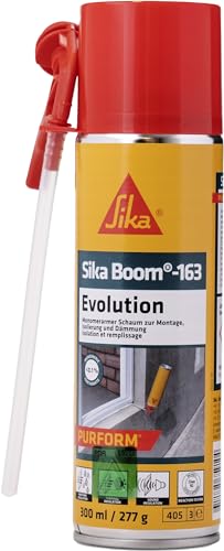 SIKA - Montageschaum - SikaBoom-163 Evolution weiss - PU-Schaum zum Füllen von Hohl- und Zwischenräumen - 300ml inkl. Adapter von Sika