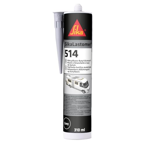 SIKA - Butyldichtstoff - SikaLastomer-514 grau - abtupfbare Dichtmasse für wiederlösbare Abdichtungen - dauerklebrig und elastisch - 310 ml von Sika