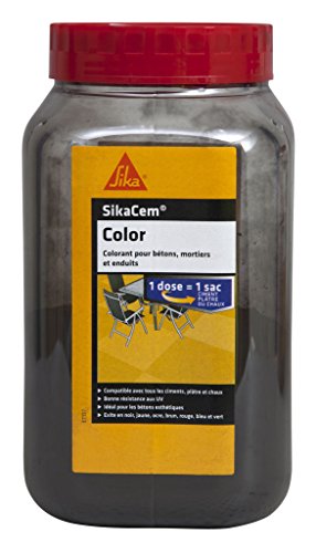 SIKA SikaCem Color, Schwarz, Farbstoff in Pulverform für Zement, Kalk und Pflaster, 0,7 kg pro Kanister von Sika