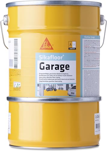 Sikafloor – Epoxidharz Bodenbeschichtung – Sikafloor Garage Kieselgrau – für Innenbereiche wie Garagen, Keller, Hobbyräume – beständig – 6 kg von Sika