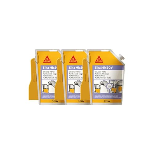 Set aus 3 mischfertigen Reparaturmörteln - SIKA Mix & Go - Grau - 1,25kg Set aus 3 mischfertigen Reparaturmörteln - SIKA Mix & Go - Grau - 1,25kg von Sika