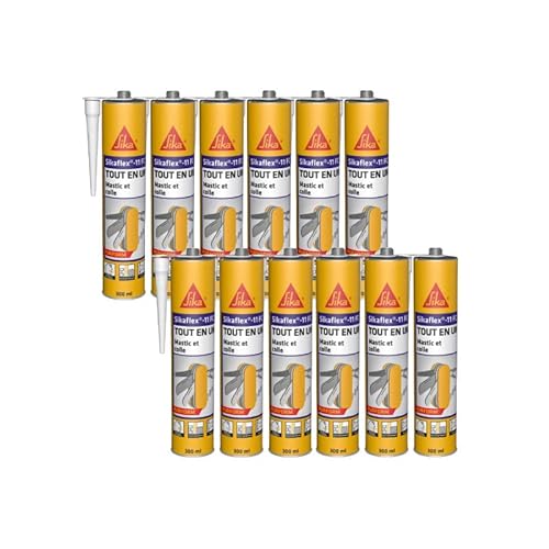 Set mit 12 SIKA Sikaflex 11 FC Purform Mehrzweck-Klebedichtmassen - Weiß - 300 ml von Sika